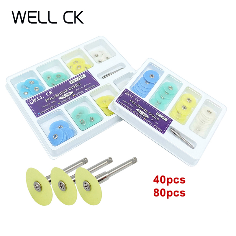 Teeth Whitening Kit - WELL CK 40/80 Stücke Dental Polierscheiben