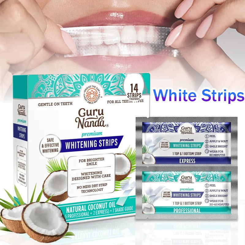Teeth Whitening Oil Pulling - 1/2/3 Boxen Kokosnussöl Weiße Streifen, Zahnaufhellungsstreifen
